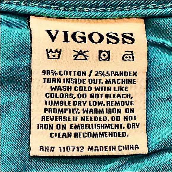 VIGOSS Woman’s 26 Super Skinny The Jagger Premium Bright Colored Denim - Picture 9 of 11